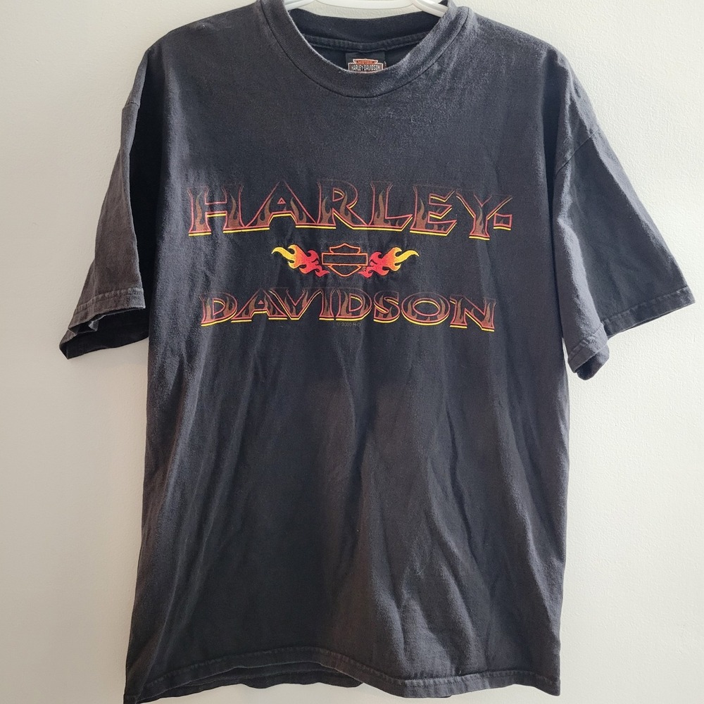 VTG Harley Davidson T-Shirt Flame Murfreesboro Tennessee Size Large Made In USA